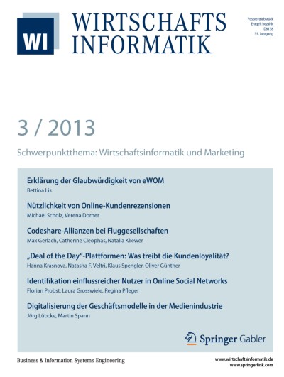 WIRTSCHAFTSINFORMATIK 3/2013