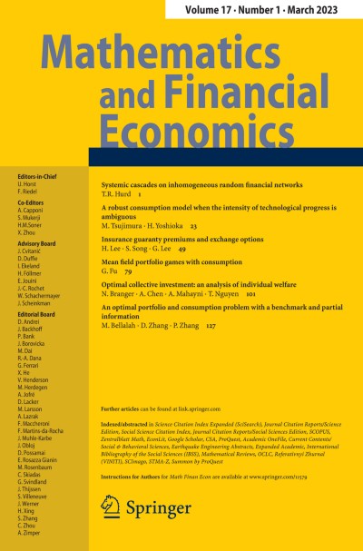 Mathematics and Financial Economics 1/2023