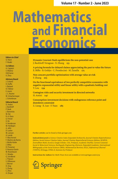 Mathematics and Financial Economics 2/2023