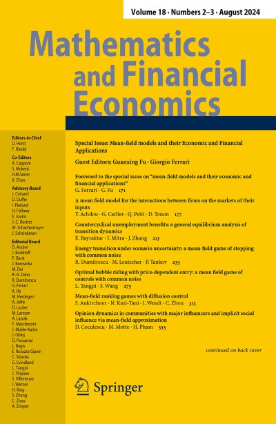 Mathematics and Financial Economics 2-3/2024