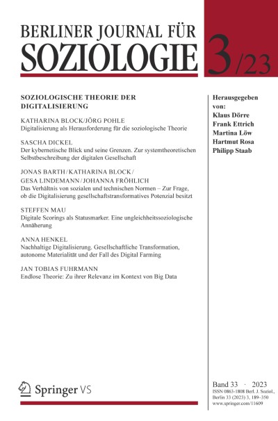 Berliner Journal für Soziologie 3/2023