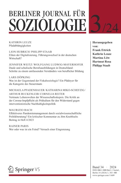 Berliner Journal für Soziologie 3/2024
