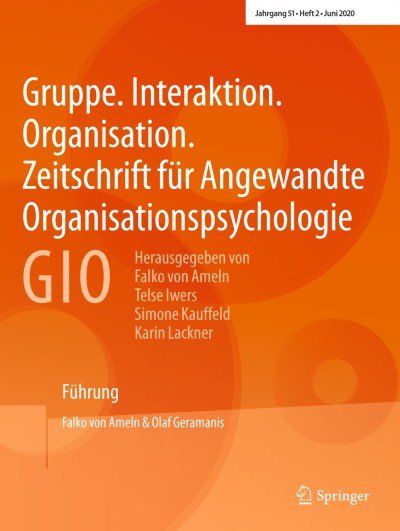 Gruppe. Interaktion. Organisation. Zeitschrift für Angewandte Organisationspsychologie (GIO) 2/2020