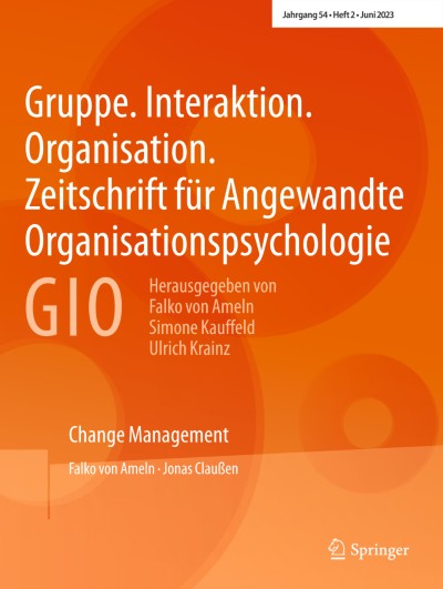 Gruppe. Interaktion. Organisation. Zeitschrift für Angewandte Organisationspsychologie (GIO) 2/2023