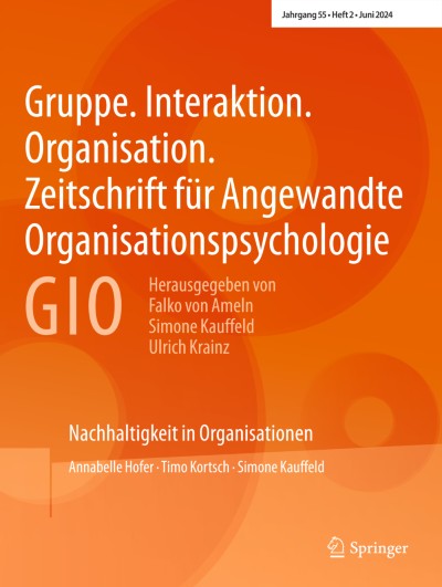 Gruppe. Interaktion. Organisation. Zeitschrift für Angewandte Organisationspsychologie (GIO) 2/2024