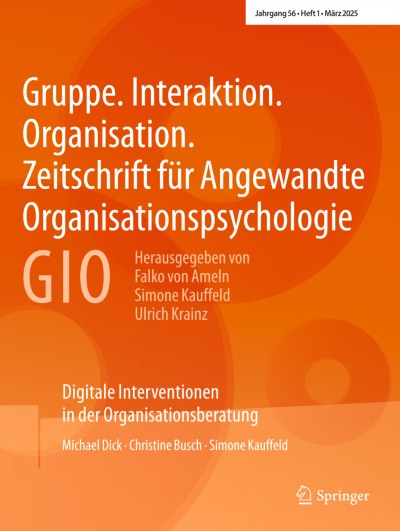 Gruppe. Interaktion. Organisation. Zeitschrift für Angewandte Organisationspsychologie (GIO) 1/2025