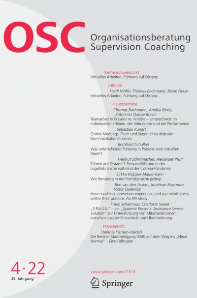 Organisationsberatung, Supervision, Coaching 4/2022