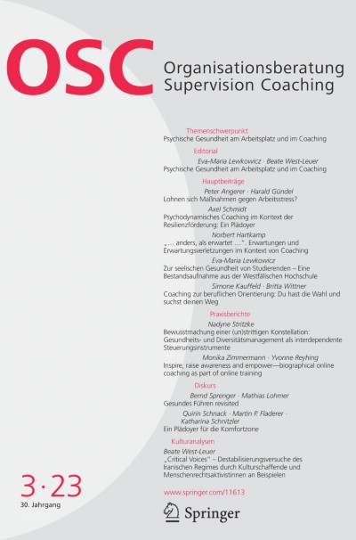 Organisationsberatung, Supervision, Coaching 3/2023