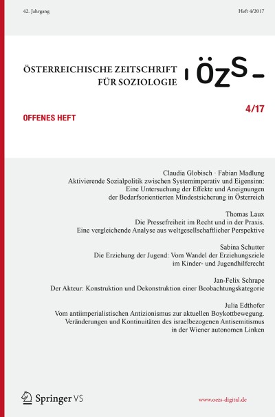 Österreichische Zeitschrift für Soziologie 4/2017