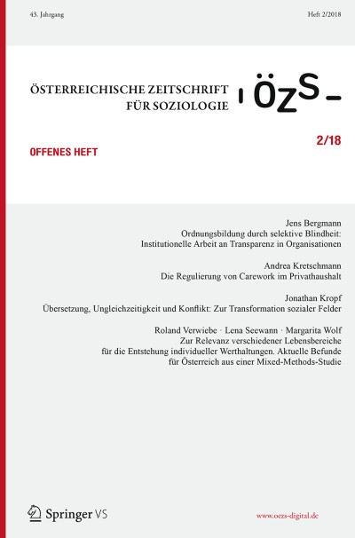 Österreichische Zeitschrift für Soziologie 2/2018