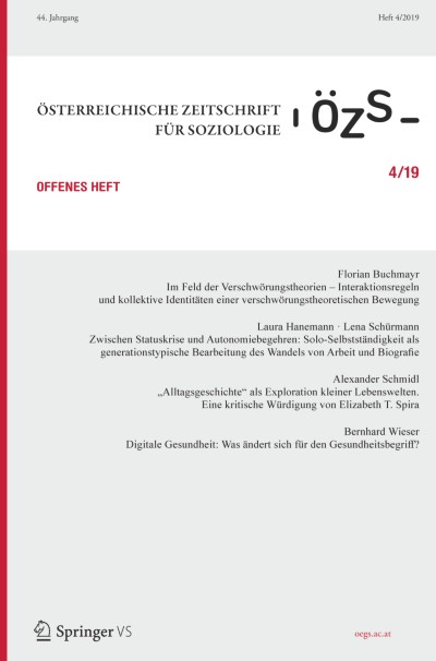 Österreichische Zeitschrift für Soziologie 4/2019