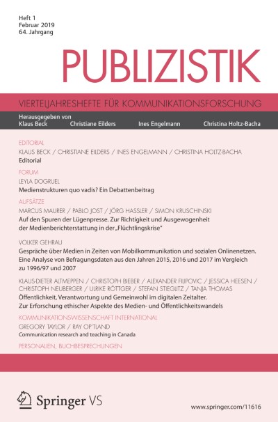 Publizistik 1/2019