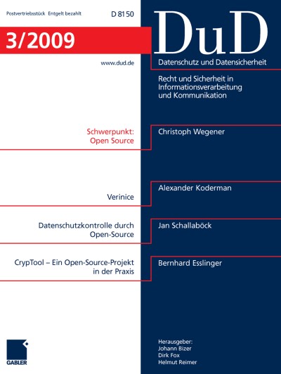 Datenschutz und Datensicherheit - DuD 3/2009