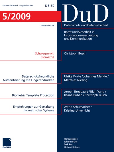 Datenschutz und Datensicherheit - DuD 5/2009