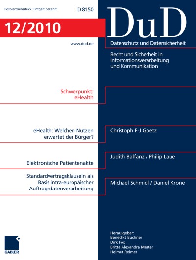 Datenschutz und Datensicherheit - DuD 12/2010