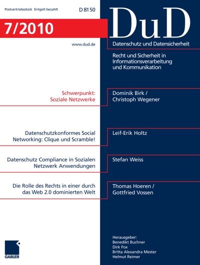 Datenschutz und Datensicherheit - DuD 7/2010