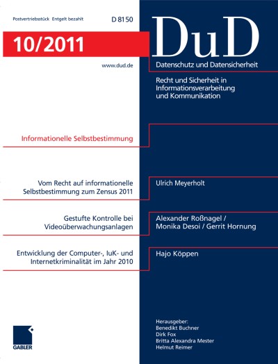 Datenschutz und Datensicherheit - DuD 10/2011