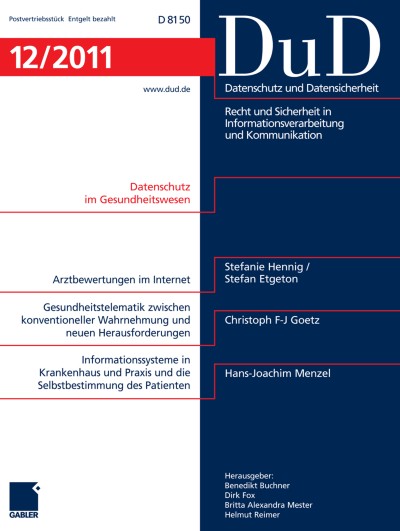 Datenschutz und Datensicherheit - DuD 12/2011