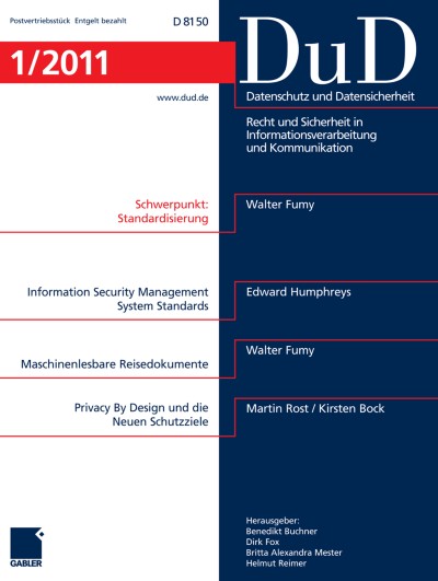 Datenschutz und Datensicherheit - DuD 1/2011