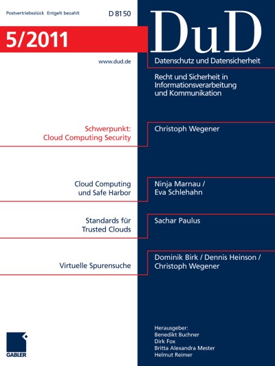 Datenschutz und Datensicherheit - DuD 5/2011