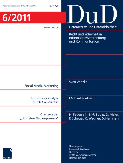 Datenschutz und Datensicherheit - DuD 6/2011