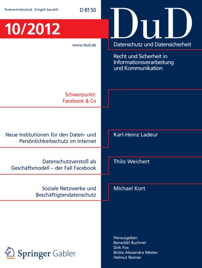 Datenschutz und Datensicherheit - DuD 10/2012