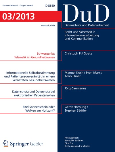 Datenschutz und Datensicherheit - DuD 3/2013