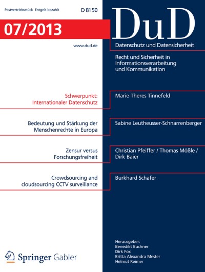 Datenschutz und Datensicherheit - DuD 7/2013