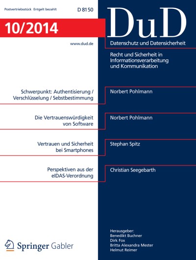 Datenschutz und Datensicherheit - DuD 10/2014