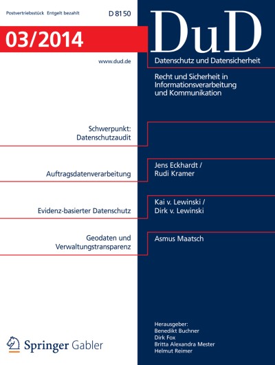 Datenschutz und Datensicherheit - DuD 3/2014