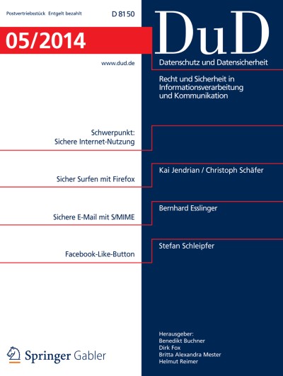 Datenschutz und Datensicherheit - DuD 5/2014