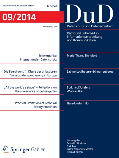 Datenschutz und Datensicherheit - DuD 9/2014