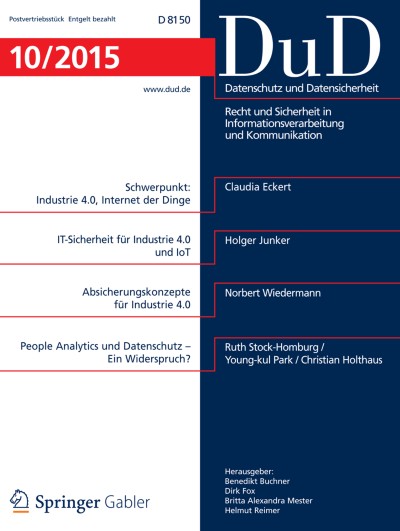 Datenschutz und Datensicherheit - DuD 10/2015