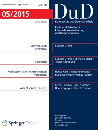 Datenschutz und Datensicherheit - DuD 5/2015