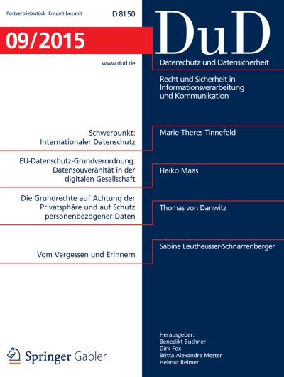 Datenschutz und Datensicherheit - DuD 9/2015