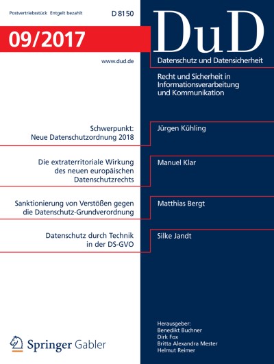 Datenschutz und Datensicherheit - DuD 9/2017