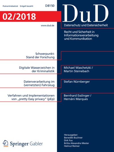 Datenschutz und Datensicherheit - DuD 2/2018
