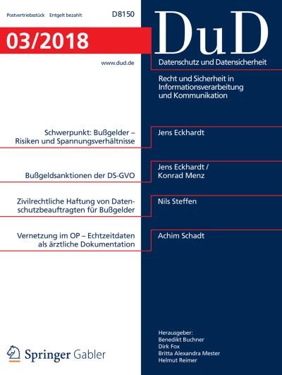 Datenschutz und Datensicherheit - DuD 3/2018