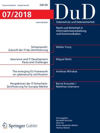 Datenschutz und Datensicherheit - DuD 7/2018
