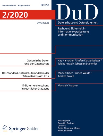 Datenschutz und Datensicherheit - DuD 2/2020