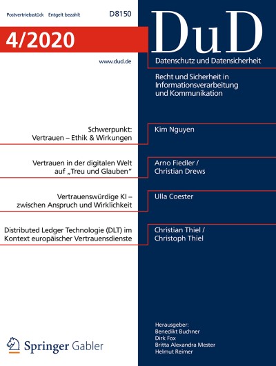 Datenschutz und Datensicherheit - DuD 4/2020