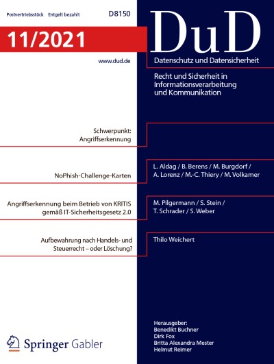 Datenschutz und Datensicherheit - DuD 11/2021