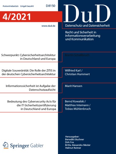 Link zu Zeitschrift Datenschutz und Datensicherheit - DuD