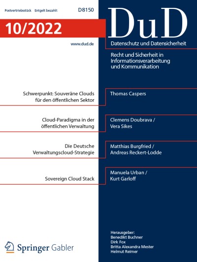Datenschutz und Datensicherheit - DuD 10/2022