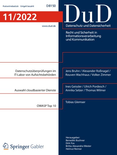Datenschutz und Datensicherheit - DuD 11/2022