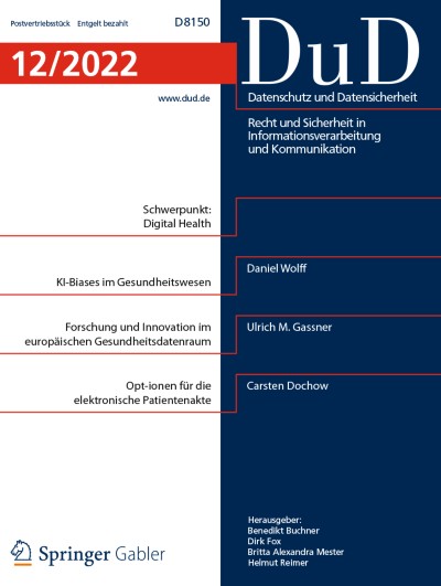 Datenschutz und Datensicherheit - DuD 12/2022