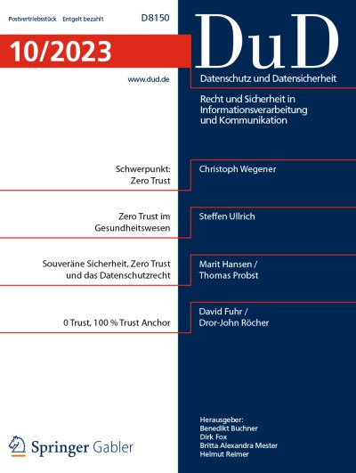 Datenschutz und Datensicherheit - DuD 10/2023