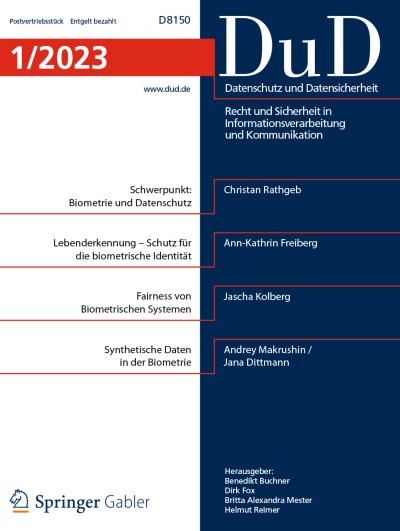 Datenschutz und Datensicherheit - DuD 1/2023