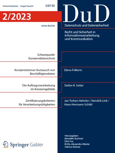 Datenschutz und Datensicherheit - DuD 2/2023