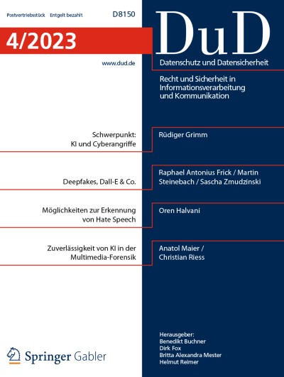 Datenschutz und Datensicherheit - DuD 4/2023